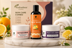 Rudrashree Ayurvedic Complete Skin Care Combo – Vitamin C Face Wash, Day Face Cream & Night Face Cream for Healthy, Glowing Skin