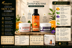 Rudrashree Ayurvedic Complete Skin Care Combo – Vitamin C Face Wash, Day Face Cream & Night Face Cream for Healthy, Glowing Skin